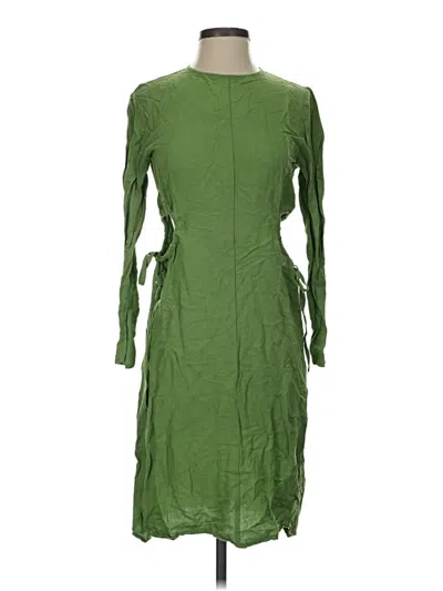 Pre-owned Zara Casual Dress In Green