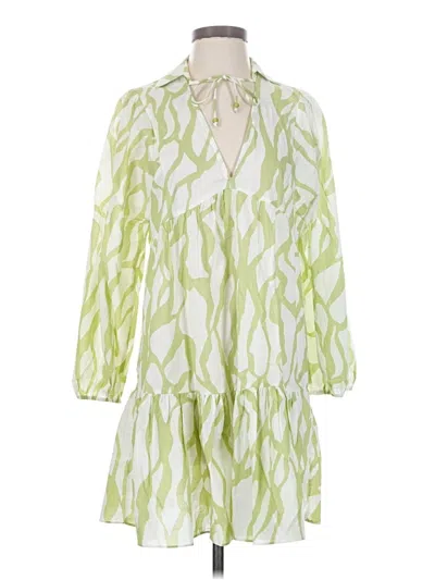 Pre-owned Zara Casual Dress In Green
