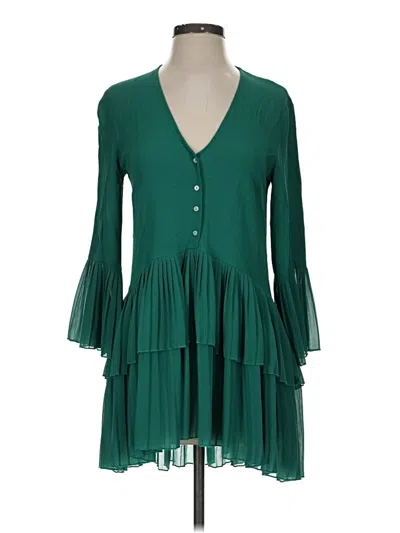 Pre-owned Zara Casual Dress In Green