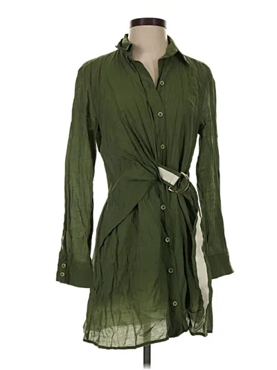 Pre-owned Zara Casual Dress In Green