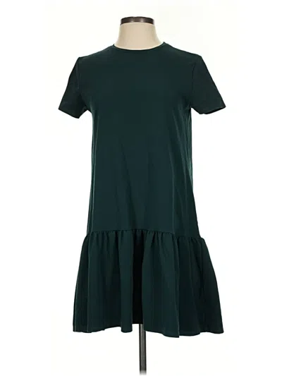 Pre-owned Zara Casual Dress In Green