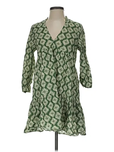 Pre-owned Zara Casual Dress In Green