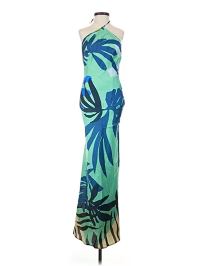Pre-owned Zara Casual Dress In Green