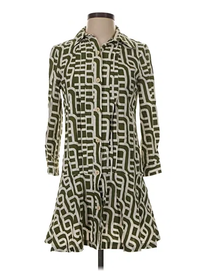 Pre-owned Zara Casual Dress In Green