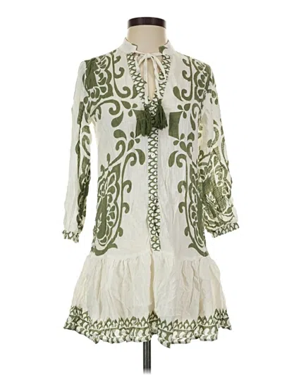 Pre-owned Zara Casual Dress In Green