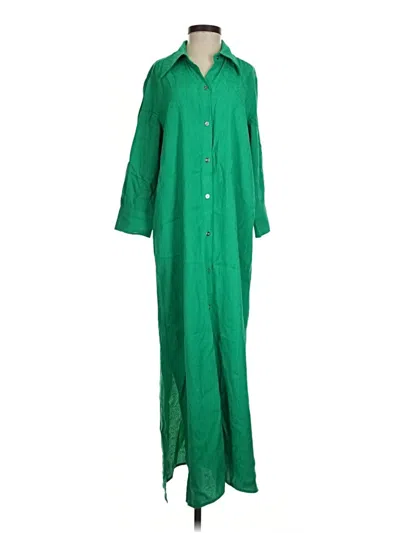 Pre-owned Zara Casual Dress In Green