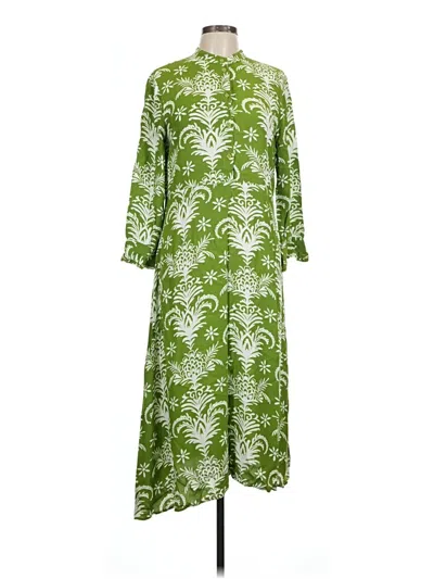 Pre-owned Zara Casual Dress In Green