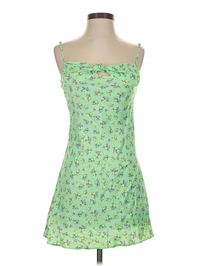 Pre-owned Zara Casual Dress In Green