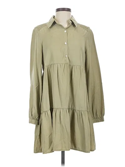 Pre-owned Zara Casual Dress In Green