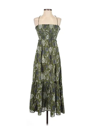 Pre-owned Zara Casual Dress In Green