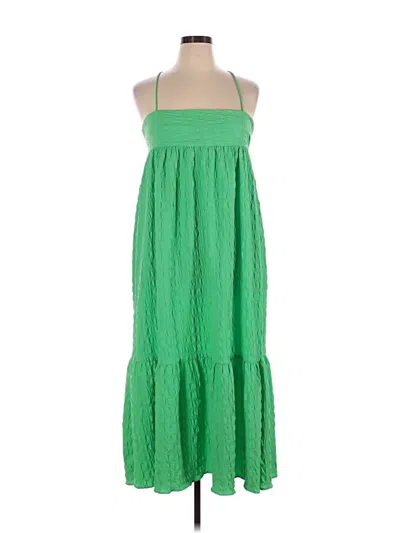 Pre-owned Zara Casual Dress In Green