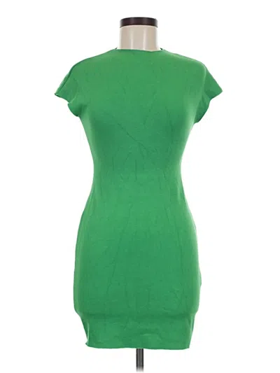 Pre-owned Zara Casual Dress In Green