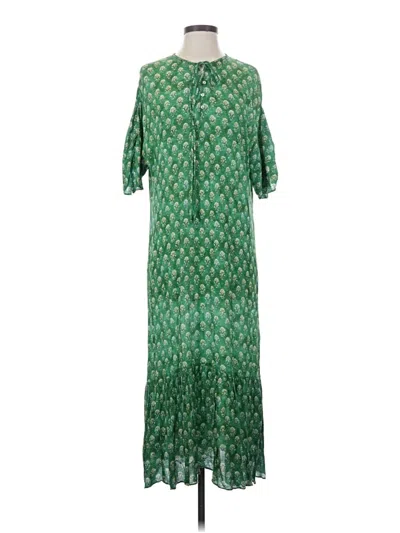 Pre-owned Zara Casual Dress In Green