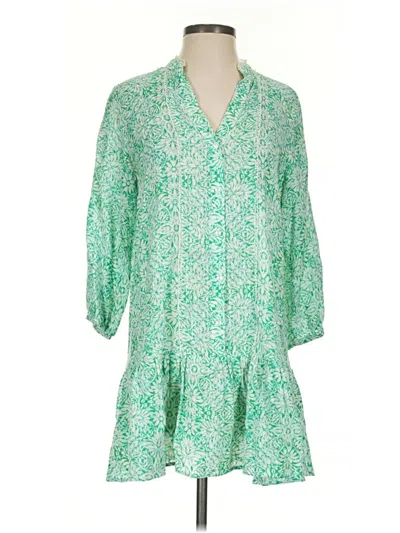 Pre-owned Zara Casual Dress In Green