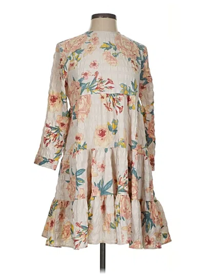 Pre-owned Zara Casual Dress In Ivory