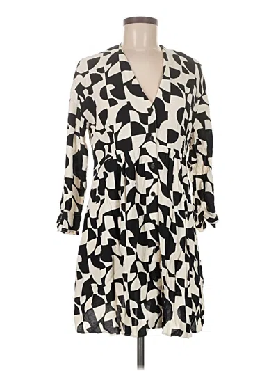 Pre-owned Zara Casual Dress In Ivory