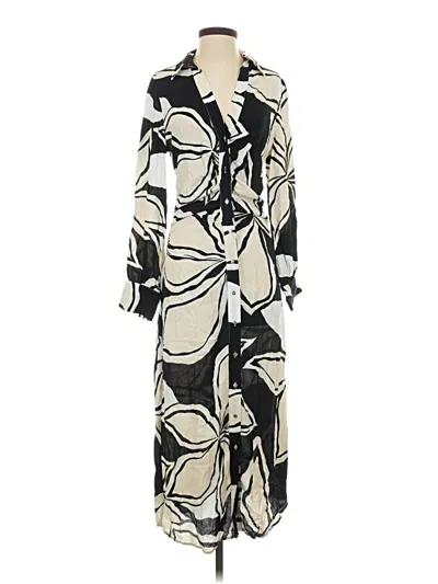 Pre-owned Zara Casual Dress In Ivory