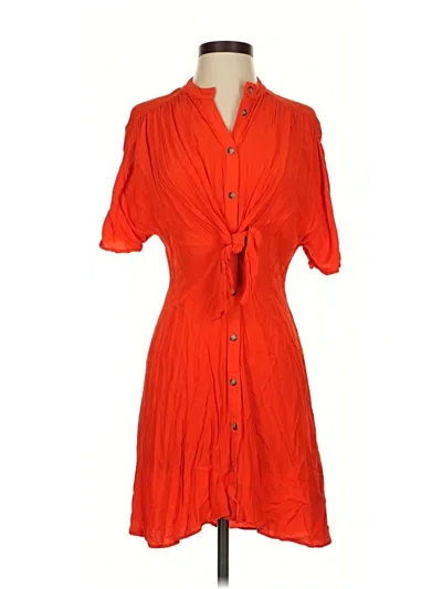 Pre-owned Zara Casual Dress In Orange