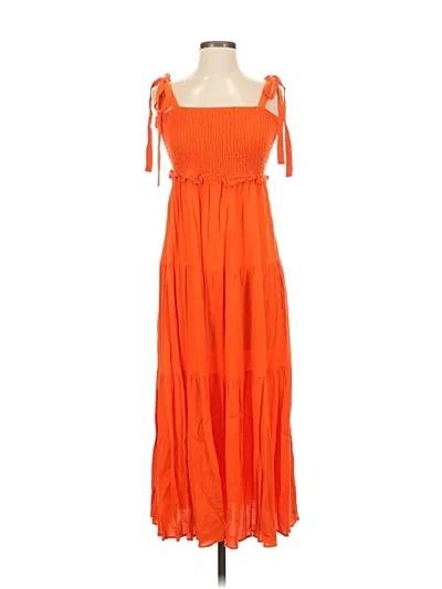 Pre-owned Zara Casual Dress In Orange