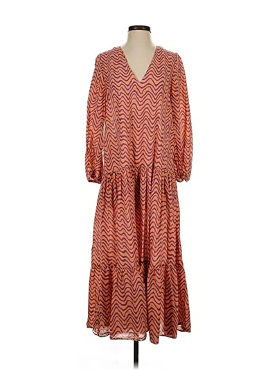 Pre-owned Zara Casual Dress In Orange