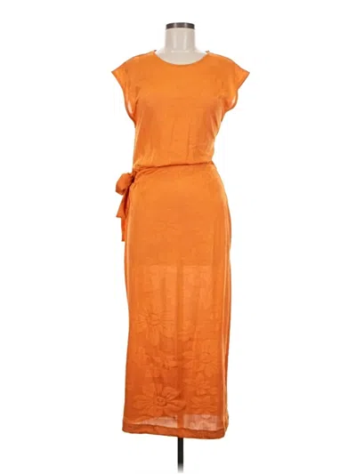 Pre-owned Zara Casual Dress In Orange