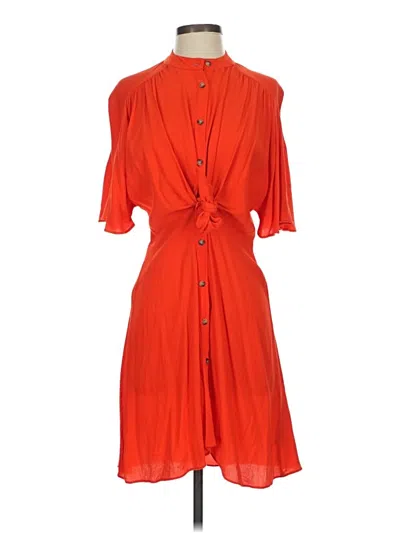 Pre-owned Zara Casual Dress In Orange