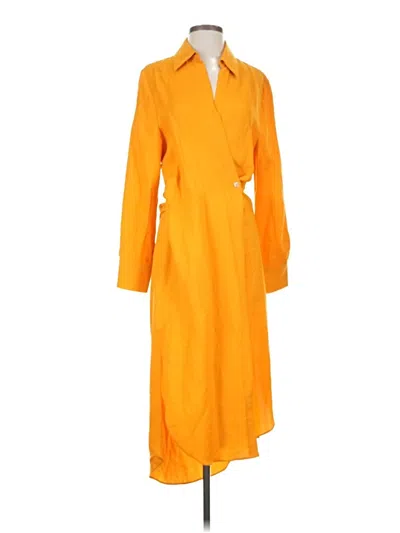 Zara Casual Dress In Orange
