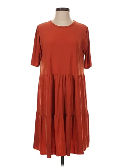 Pre-owned Zara Casual Dress In Orange