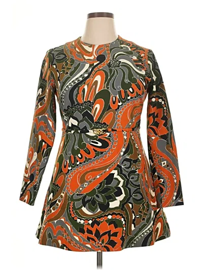 Pre-owned Zara Casual Dress In Orange