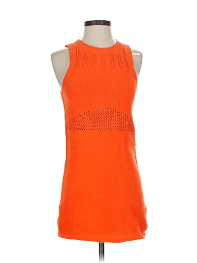 Pre-owned Zara Casual Dress In Orange