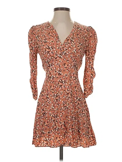 Pre-owned Zara Casual Dress In Orange