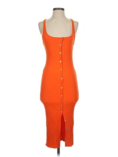 Zara Casual Dress In Orange