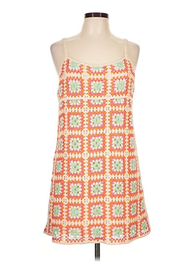 Pre-owned Zara Casual Dress In Orange