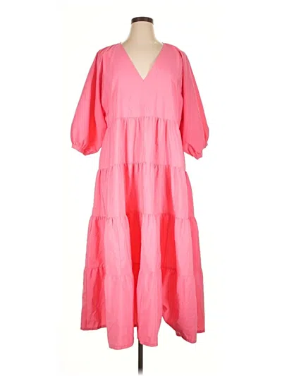 Pre-owned Zara Casual Dress In Pink