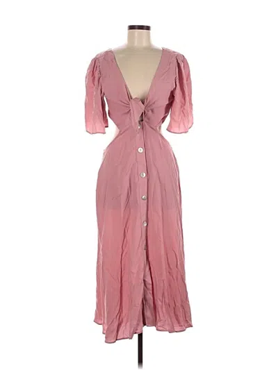 Pre-owned Zara Casual Dress In Pink