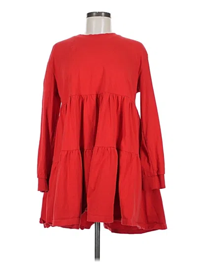 Pre-owned Zara Casual Dress In Red