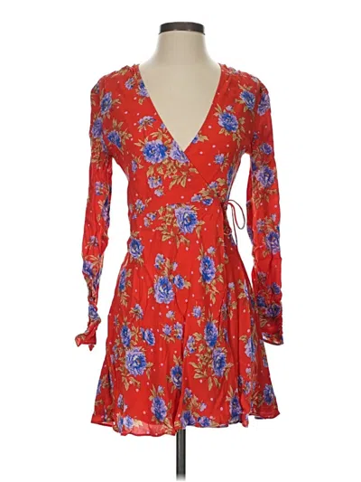 Zara Casual Dress In Red