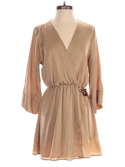 Pre-owned Zara Casual Dress In Tan