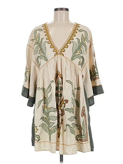 Pre-owned Zara Casual Dress In Tan