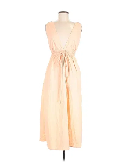 Pre-owned Zara Casual Dress In Tan