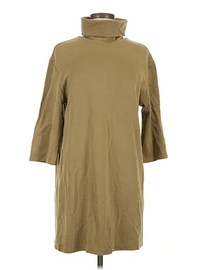 Pre-owned Zara Casual Dress In Tan