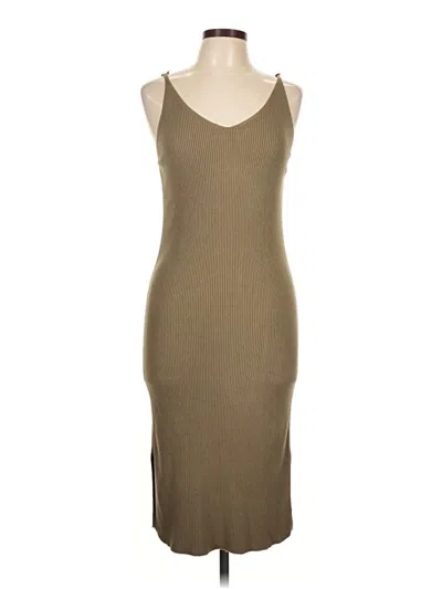 Pre-owned Zara Casual Dress In Tan