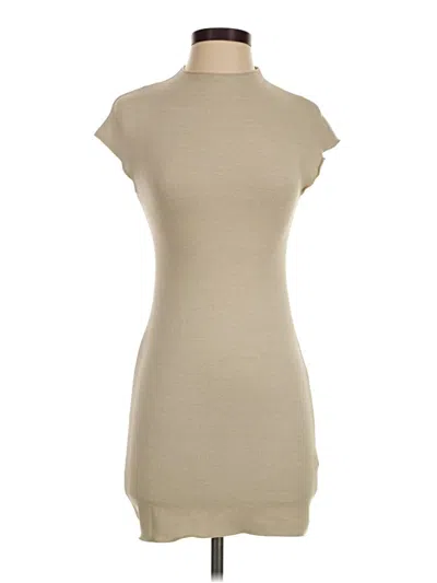 Pre-owned Zara Casual Dress In Tan