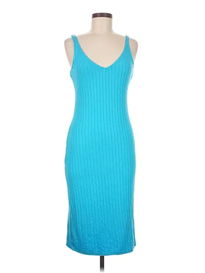 Pre-owned Zara Casual Dress In Teal