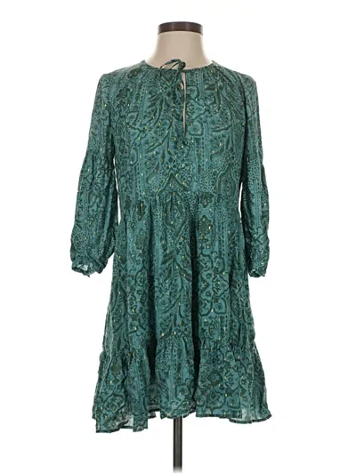 Pre-owned Zara Casual Dress In Teal