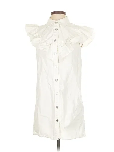 Pre-owned Zara Casual Dress In White