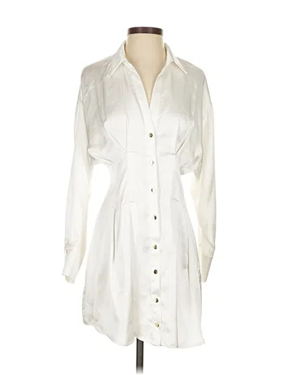 Pre-owned Zara Casual Dress In White