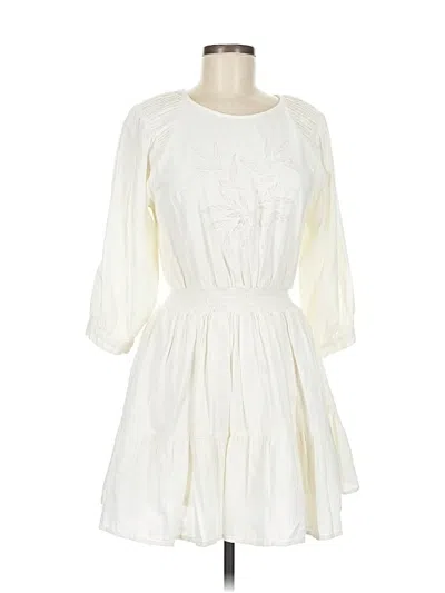 Pre-owned Zara Casual Dress In White