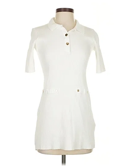 Pre-owned Zara Casual Dress In White