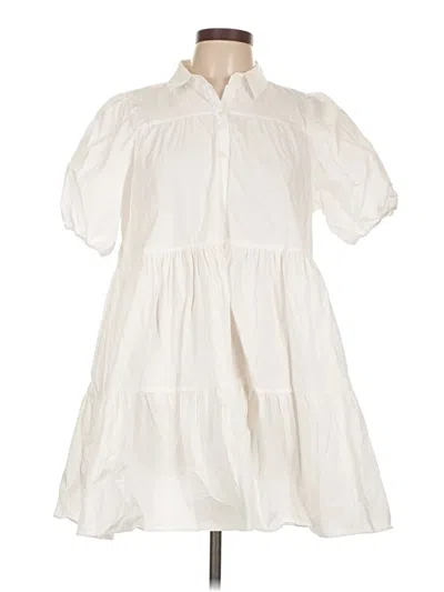 Pre-owned Zara Casual Dress In White